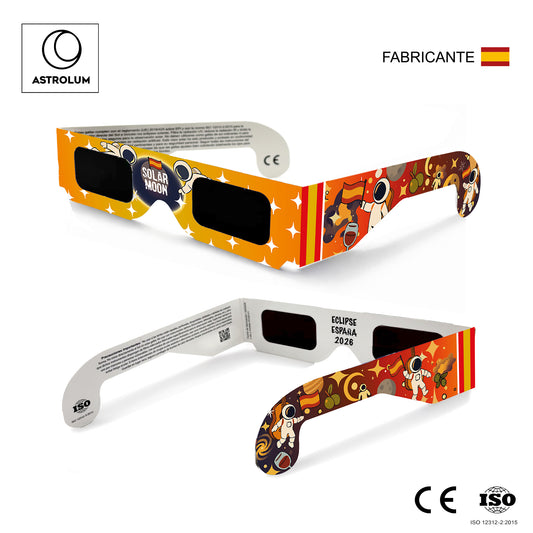 Gafas Eclipse Solar  ISO 12312-2:2015 - Modelo Rojo - Mayorista